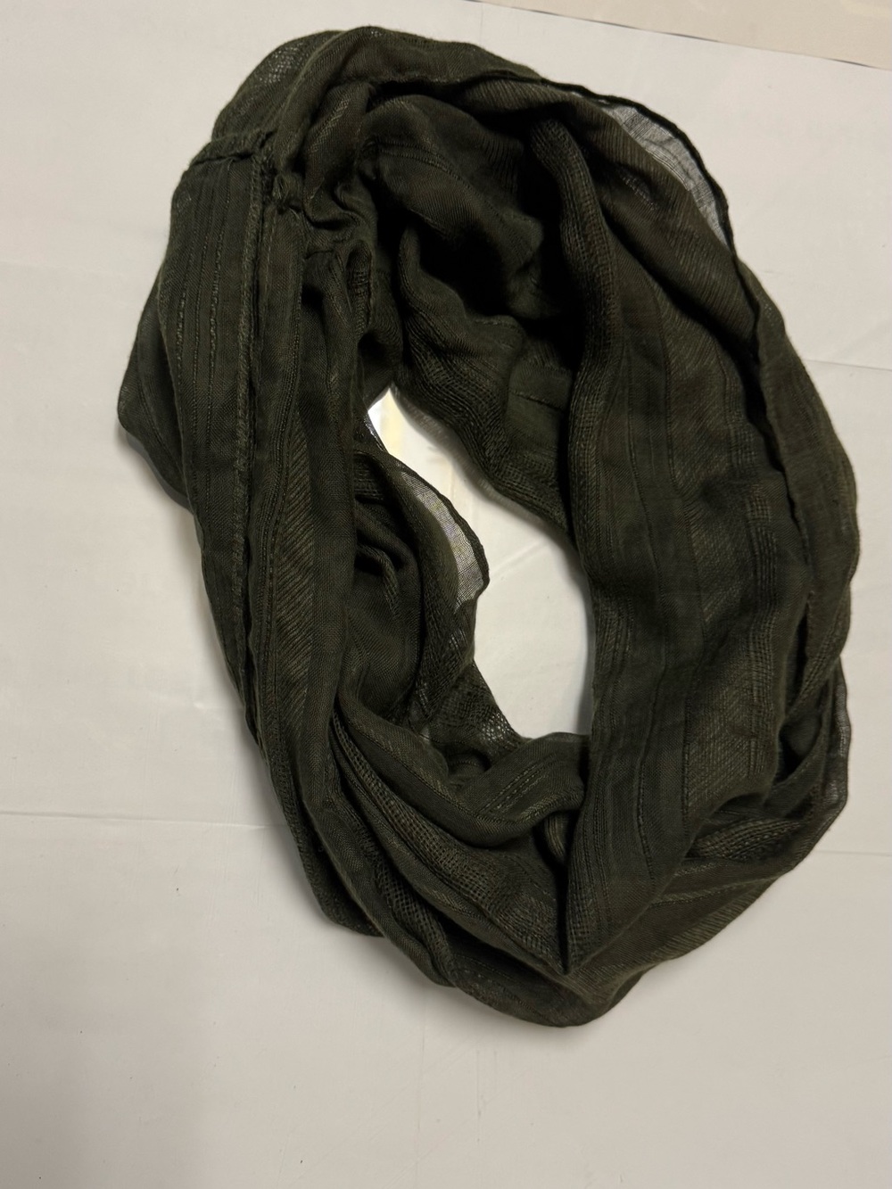 Lightweight Women’s Stylish Khaki Olive Green Infinity Scarf